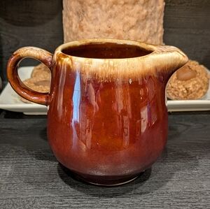 McCoy's Brown Drip Ceramic Creamer Pitcher 4 Inch 7020